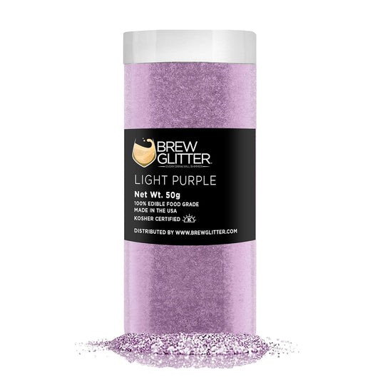 Light Purple BREW GLITTER Edible Glitter For Drinks, Cocktails, Beer, Garnish Glitter & Beverages | KOSHER & HALAL Certified | 100% Edible & Food Grade | Vegan, Gluten, Nut Free (50g, Light Purple)