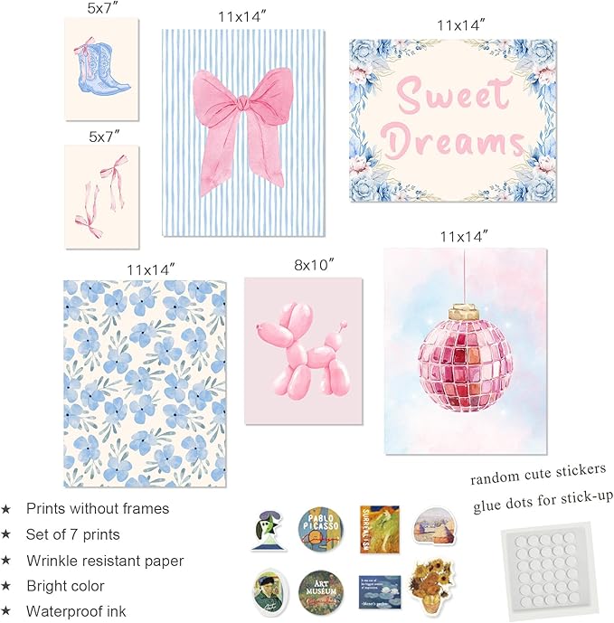 Habseligkeit Pink Posters for Room Aesthetic, Cute Wall Art Prints, Wall Decor - Image 5