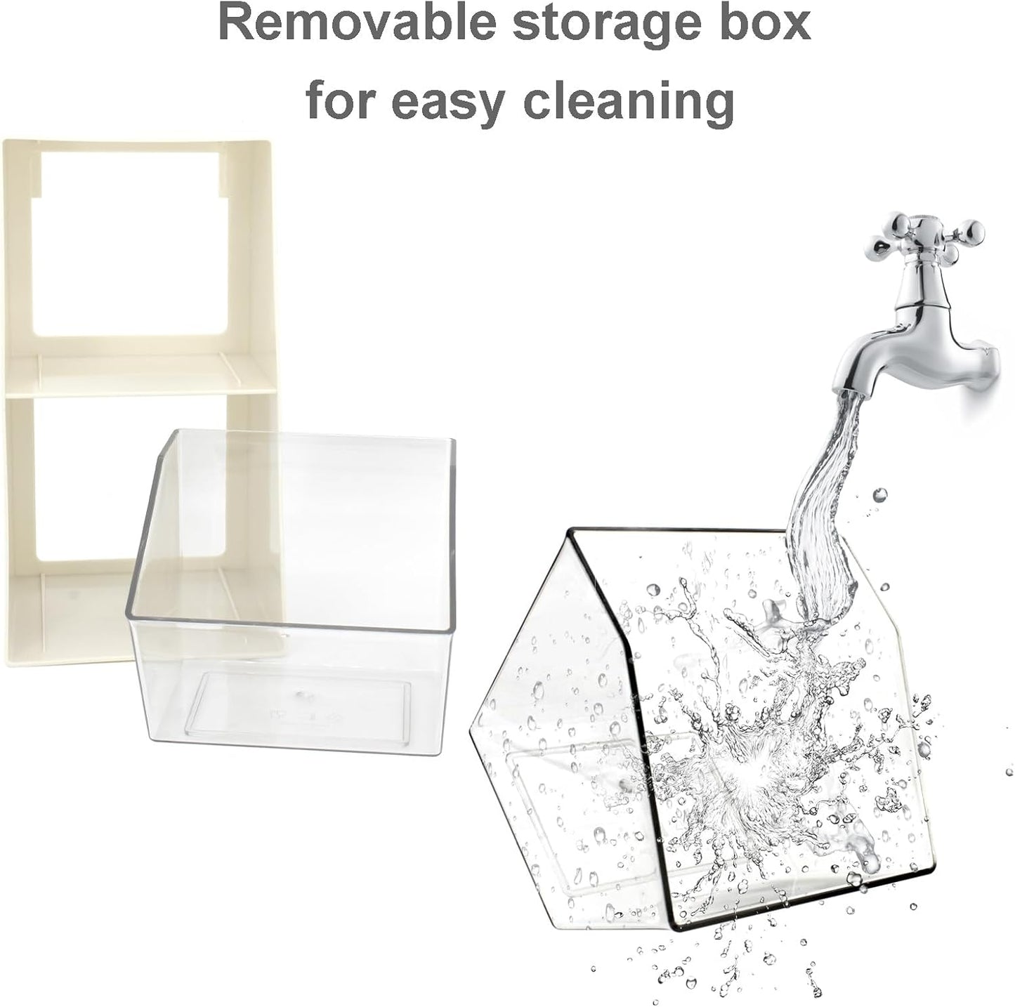 2 Pack Coffee Pod Holder K Cup Storage Organizer for Home Office Bar Countertop Organiser Bins for Coffee Station Counter Container for Tea bag Sugar Creamer Filter White