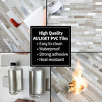 AULIGET 20 Sheets Peel and Stick Backsplash, Coffee & Brown Wood Look PVC Mixed - Image 5