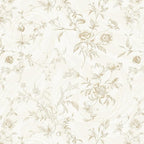 Ismoon Floral Peel and Stick Wallpaper Vintage Beige Stick on Wall Paper French by Ismoon