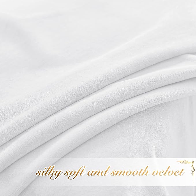 NICETOWN White Velvet Curtains 63 inches - Image 5