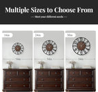 Large Wall Clock for Living Room Decor, 24 inch Decorative Wood Wall Clocks - Image 6