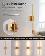 KDG Cordless Wall Sconces Set of 2, Wireless 5200mAh Rechargeable Battery - Image 4
