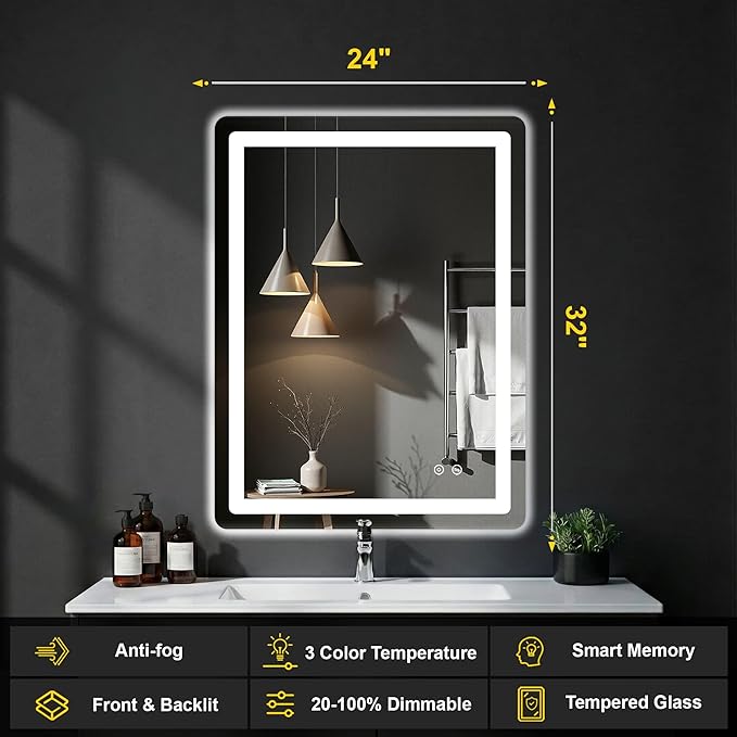 LED Bathroom Mirror with Lights - Image 2