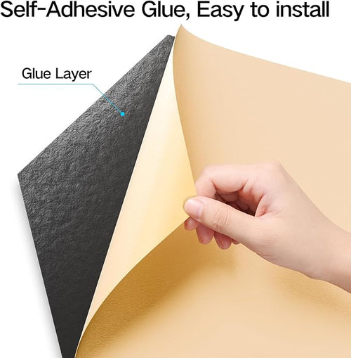 12-Pack Self-Adhesive Acoustic Panels 12" x 10" x 0.4" High-Density, - Image 2