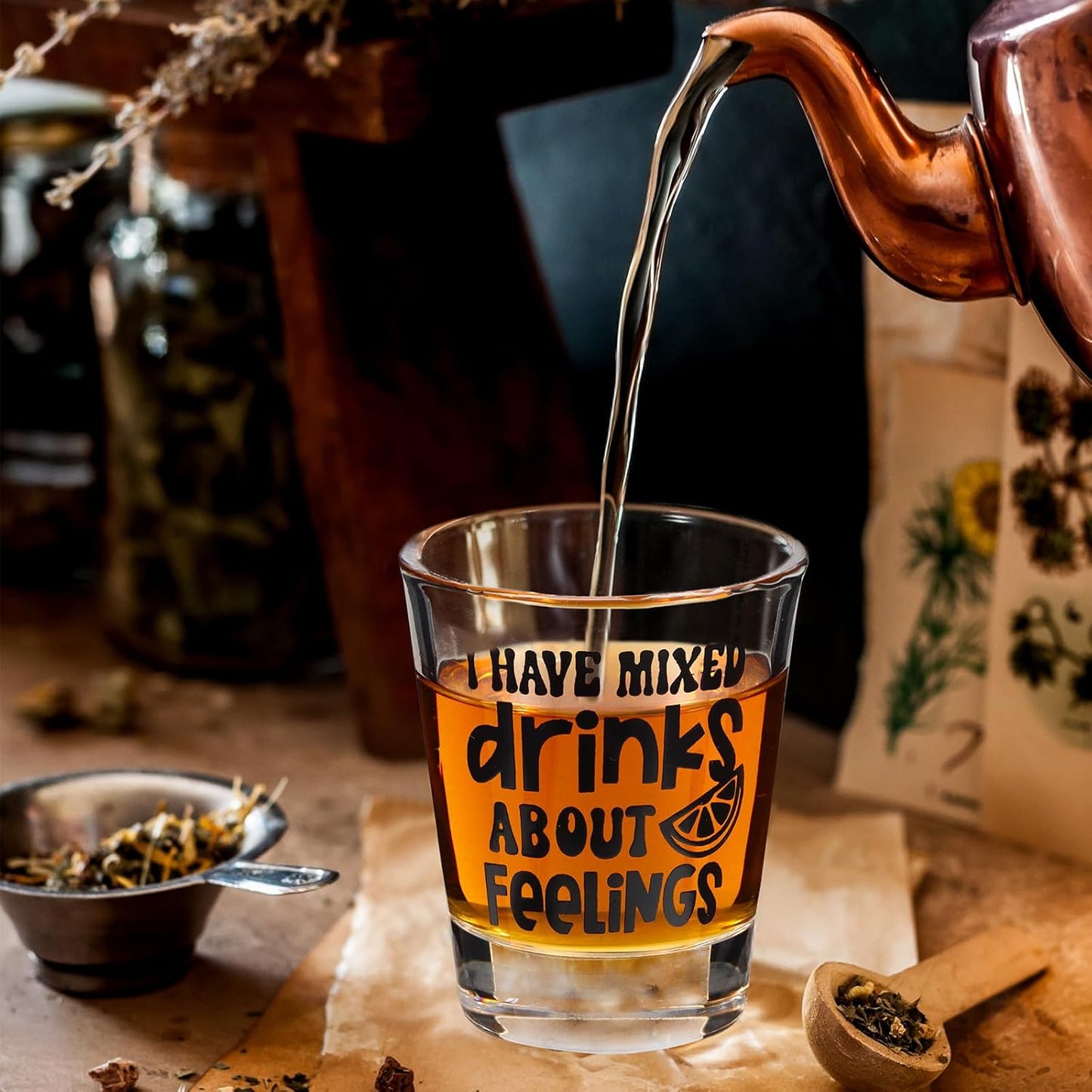 Kolewo4ever 24 Pieces Funny Friends Shot Glasses Funny Friends Shot Glasses Clear Shot Glass Cups with Heavy Base for Adult Small Glass Shot Cups 1.75 oz Shot Glass for Best Friends (Style-2)