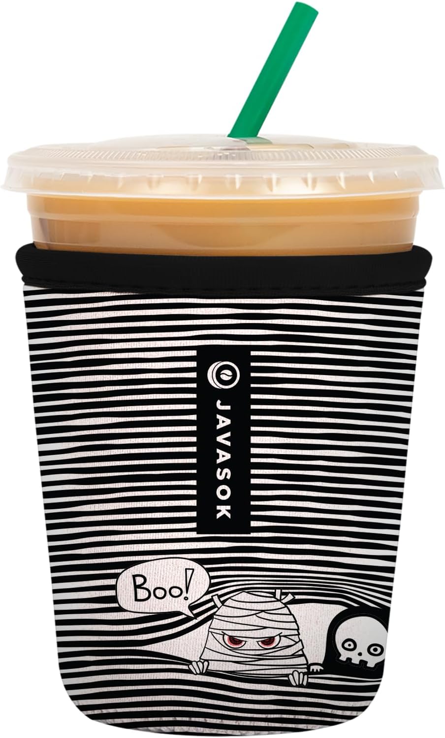 Sok It JavaSok Iced Coffee & Cold Soda Insulated Neoprene Cup Sleeve (Peek-A-BOO, Small: 16-20oz)