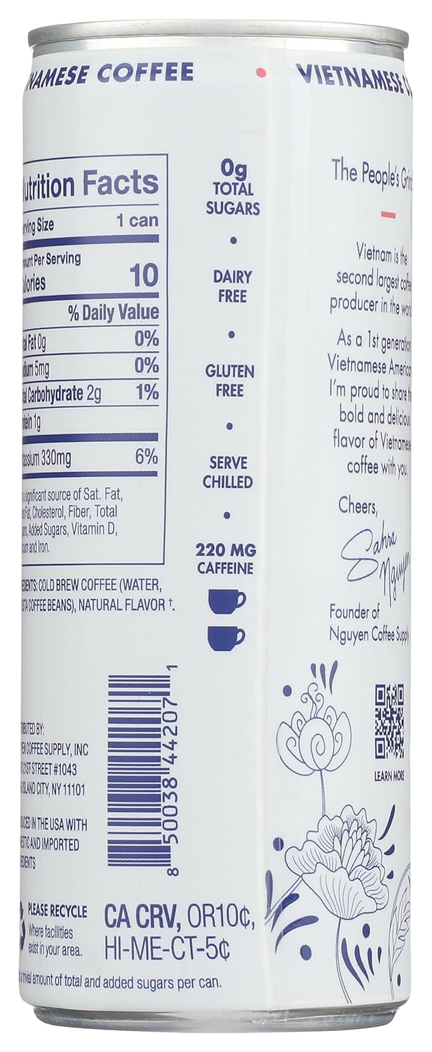 Nguyen Coffee Supply Classic Black Cold Brew Coffee, 7.5 FZ