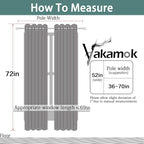 Yakamok 100% Blackout Curtains 72 Inches Long, 2 Thick Layers Thermal Insulated - Image 8