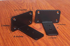 2 Pack - 4 inch Black Hidden L Shelf Bracket Iron Floating Shelf Brackets - Image 2