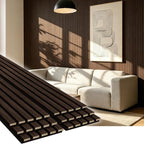 EVERECO 6 Pack Wood Slat Acoustic Wall Panels 92.5" × 7.87", 3D Sound Absorbing by Unknown