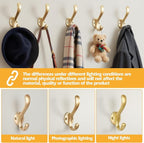 8 Pack Coat Hooks Wall Mount Heavy Duty Utility Retro Double Hooks - Image 2