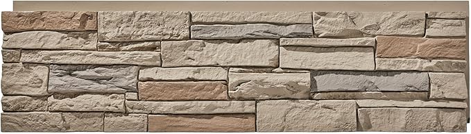 Faux Stone Wall Panels 1-Pack PU Stone Veneer Siding, Mortarless 46.25x12.88 by Wallwell