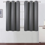 LEMOMO Frost Grey Blackout Curtains, 42 x 54 Inch Length, Grommet Bedroom & by Lemomo