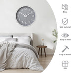HZDHCLH Wall Clocks Battery Operated, Wall Clock Gray, 12 inch Wall Clock - Image 4