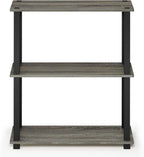 Furinno TURN-S-TUBE Storage Shelves Set of 2, 3-Tier Book Shelf, Corner Shelf - Image 6