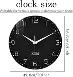 XNM Black Wall Clock for Living Room Minimalist Large Clock Battery Operated 20 - Image 3