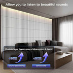 BSHEAD 8 Pack 2-Layer Large Soundproof Wall Panels, 15.7 x 15.7 x 0.43 in Sound - Image 3