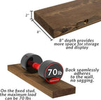 Floating Shelves 2 inch Thick for Wall Set of 2, 24 inch High-End Solid Wood - Image 4