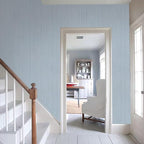 Light Blue Peel and Stick Grasscloth Texture Wallpaper 15.7"x120" Vintage - Image 7