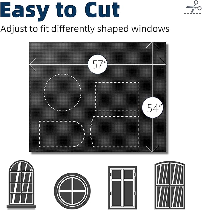 NIGHTON Portable Blackout Curtains 54"×59", Strong Hook and Loop Tape Strips - Image 5