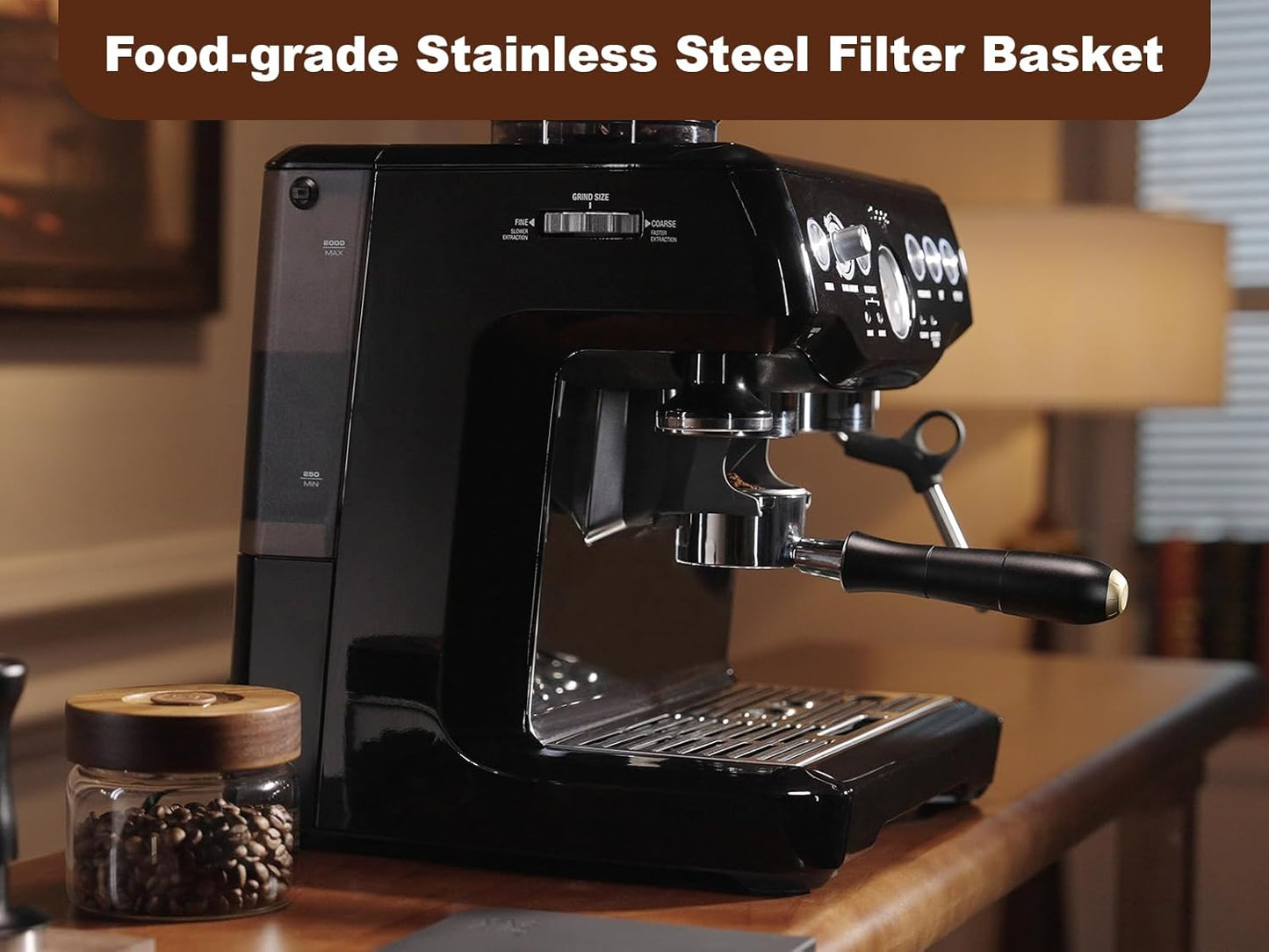 MEION 54mm Bottomless Portafilter Compatible with Breville Barista Express Machines, Sage, Barista Pro, BES870XL, BES878, BES880, Espresso Portafilter with 18g Filter Basket & Puck Screen