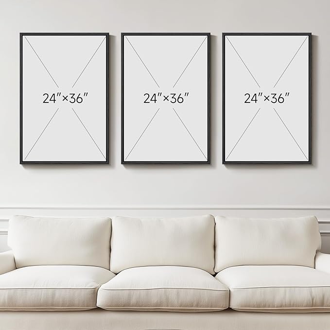 Framed Boho Botanical Wall Art for Living Room, 3 Piece Modern Farmhouse - Image 3