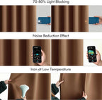 MIULEE Back Tab Blackout Curtains 90 Inch Long 2 Panels Set - Image 5