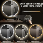 LED Bathroom Mirror 48 Inch Round Bathroom Mirror - Image 3