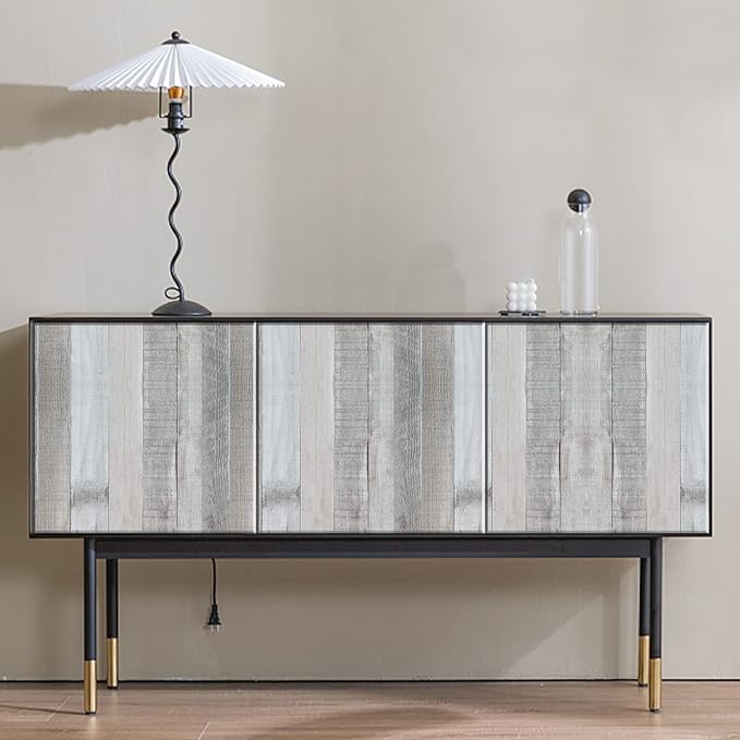WENMER Gray Vintage Wood Wallpaper, 17.71'' x 472'' Peel and Stick, - Image 5