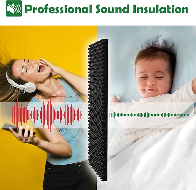 6 Pack 1.5"X12"X12" Acoustic Foam, Sound Proof Egg Crate Foam, Upgraded - Image 8