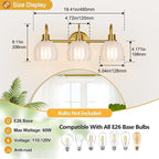 3-Light Bathroom Vanity Light, Vanity Lighting Fixtures Over Mirror - Image 8