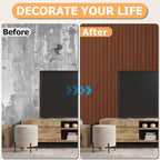 Arthome Peel and Stick Slat Wall Panels 15.7 "x400, Self-Adhesive PVC Wood - Image 7