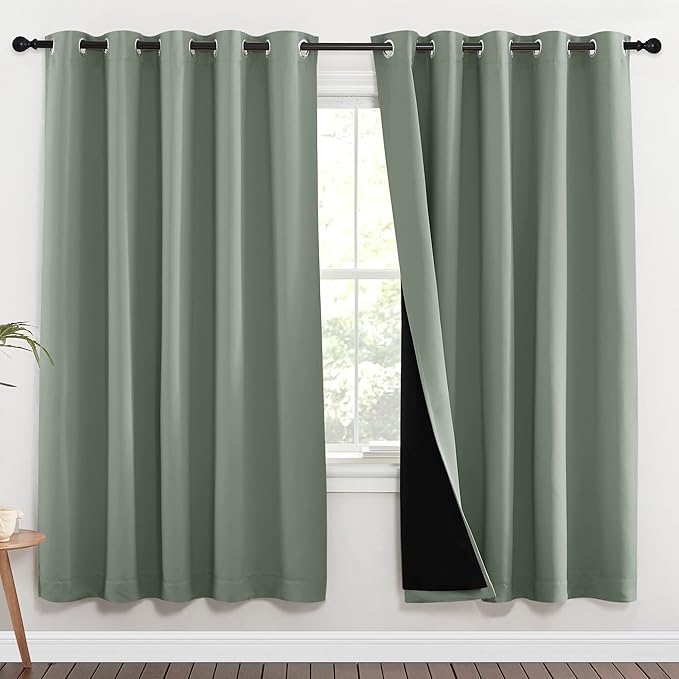 NICETOWN 100% Blackout Window Curtain Panels, Full Light Blocking Drapes - Image 2