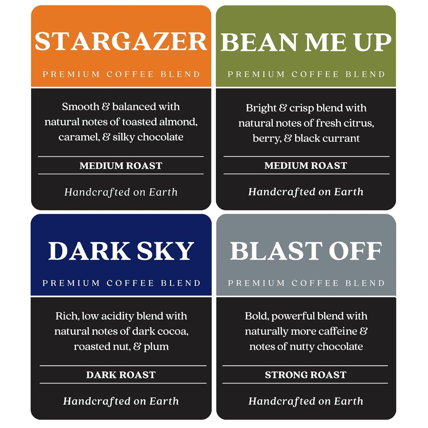 Copper Moon Single Serve Coffee Pods for Keurig K-Cup Brewers, Light, Medium & Dark Roast, Discovery Variety Pack, 80 Count