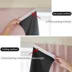 AJAZZ Self Adhesive Curtains 100% Blackout Shades Window Cover Sticky Curtain - Image 5