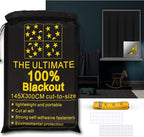 RUseeN Portable Blackout Shades Travel Window Blackout Curtains, 100% Blackout - Image 2