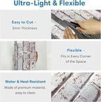 COMSTICKC 3D Faux Brick Wall Panel Peel and Stick, Ultra-Light Thin PVC Brick - Image 5