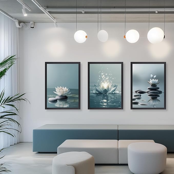 GELDSTEI Calm Zen Botanical Canvas Wall Art, Yoga Spa Meditation Room Decor - Image 2