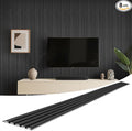 WPC Slat Wall Panels 8 Pack 96" x 6", Waterproof Fluted Wall Paneling, Accent by LARWORKS