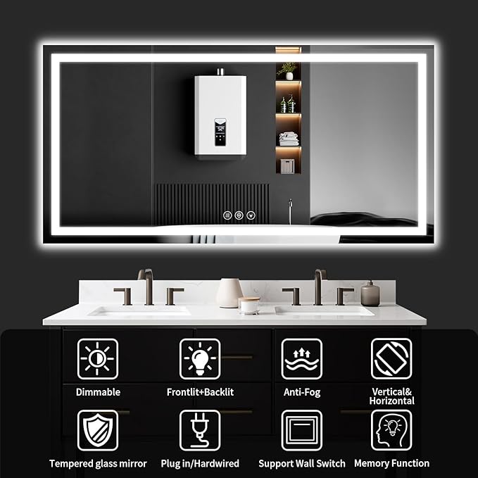 LED Bathroom Mirrors 32"x72" Bathroom Mirror - Image 8