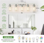 MOKATNG 5-Light Bathroom Light Fixtures, Vanity Light - Image 6