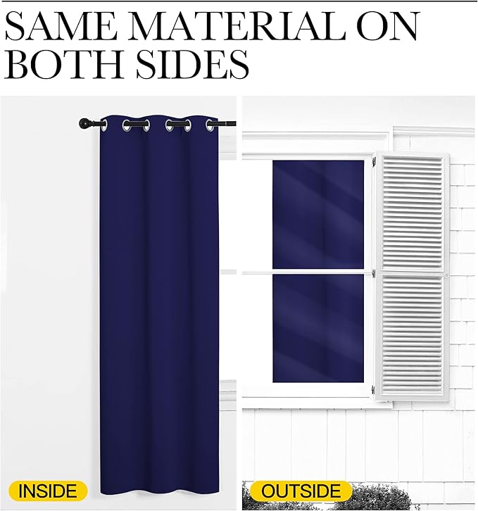 NICETOWN Blackout Curtain Panels, Window Treatment Energy Saving Thermal - Image 6