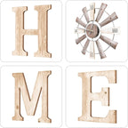 Farmhouse Home Signs with Windmill Clock Wall Decor Rustic Home Letters Wall Art - Image 5