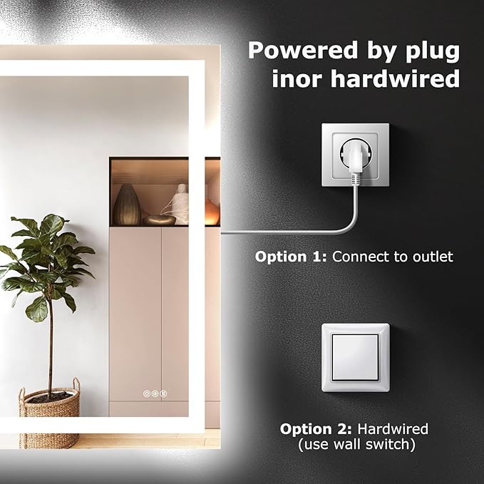 Hivone 48X40 LED Bathroom Mirror - Image 4