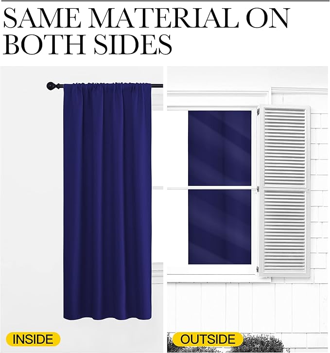 NICETOWN Blackout Curtains for Living Curtains, 2 Panels, 52 by 95, Room - Image 5