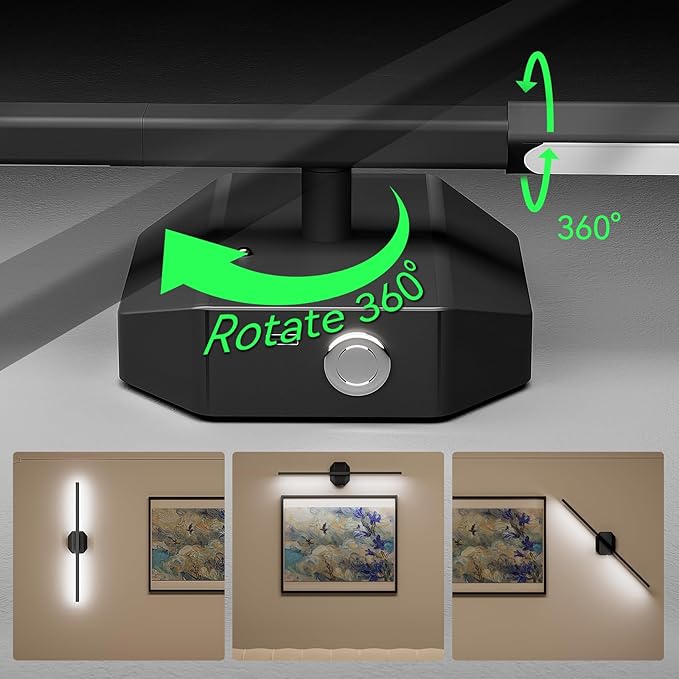 Battery Operated Wall Sconce Set of Two, Wireless Wall Sconces USB Rechargeable - Image 5