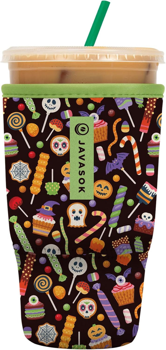 Sok It JavaSok Iced Coffee & Cold Soda Insulated Neoprene Cup Sleeve (Creep It Sweet, Large: 30-32oz)