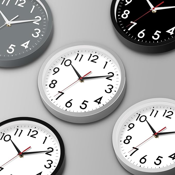 DAXSMY Wall Clock 8 Inch Silent Non-Ticking Battery Operated - Image 2
